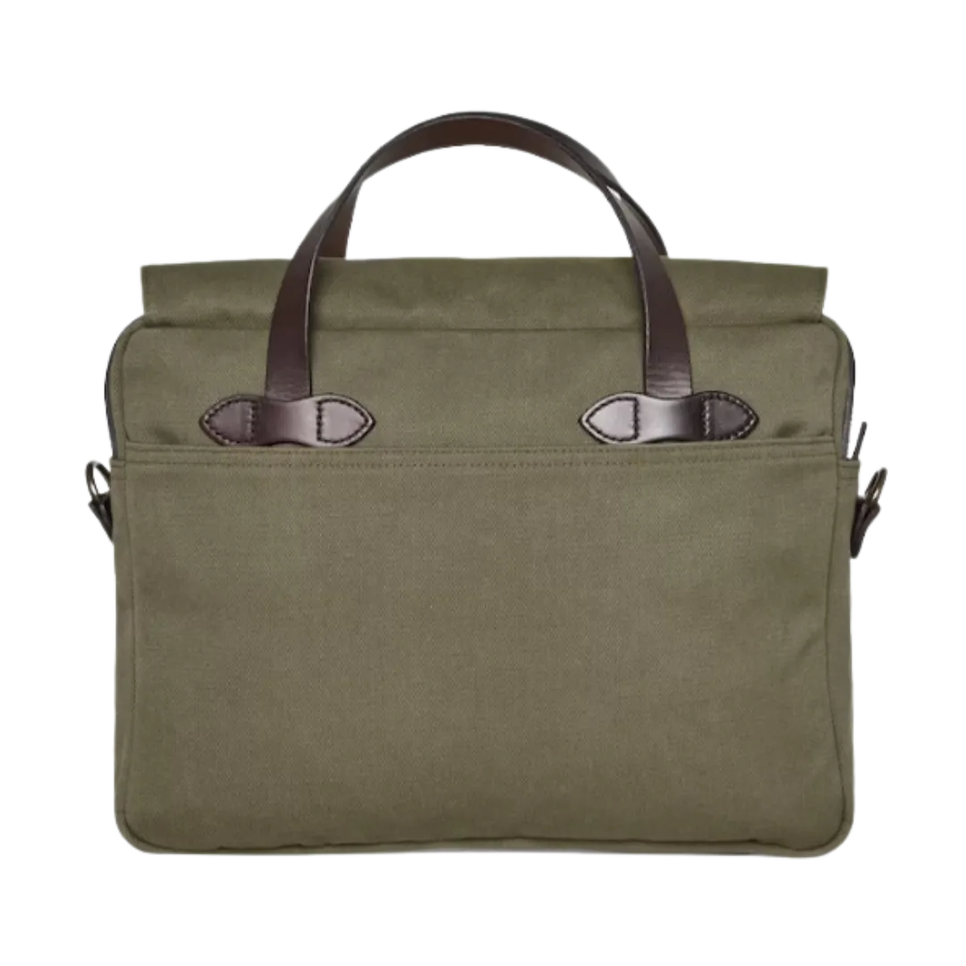 Original Briefcase in Rugged Twill - Otter Green