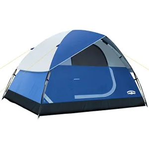 Pacific Pass Camping Tent 6 Person Family Dome Tent, Navy Blue