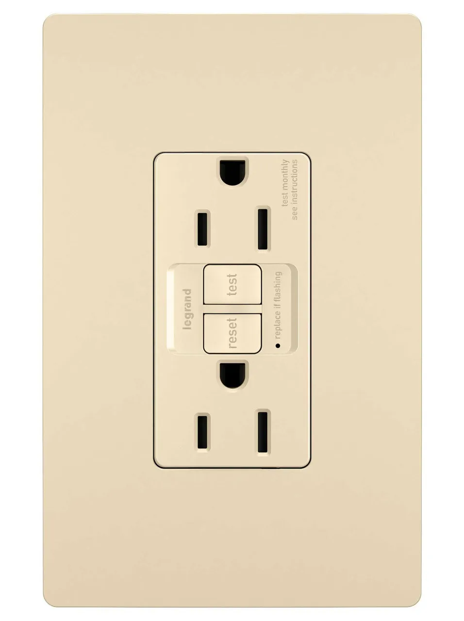 Pass & Seymour 5A - 125V 5-15R GFCI Outlet Receptacle Set Ivory