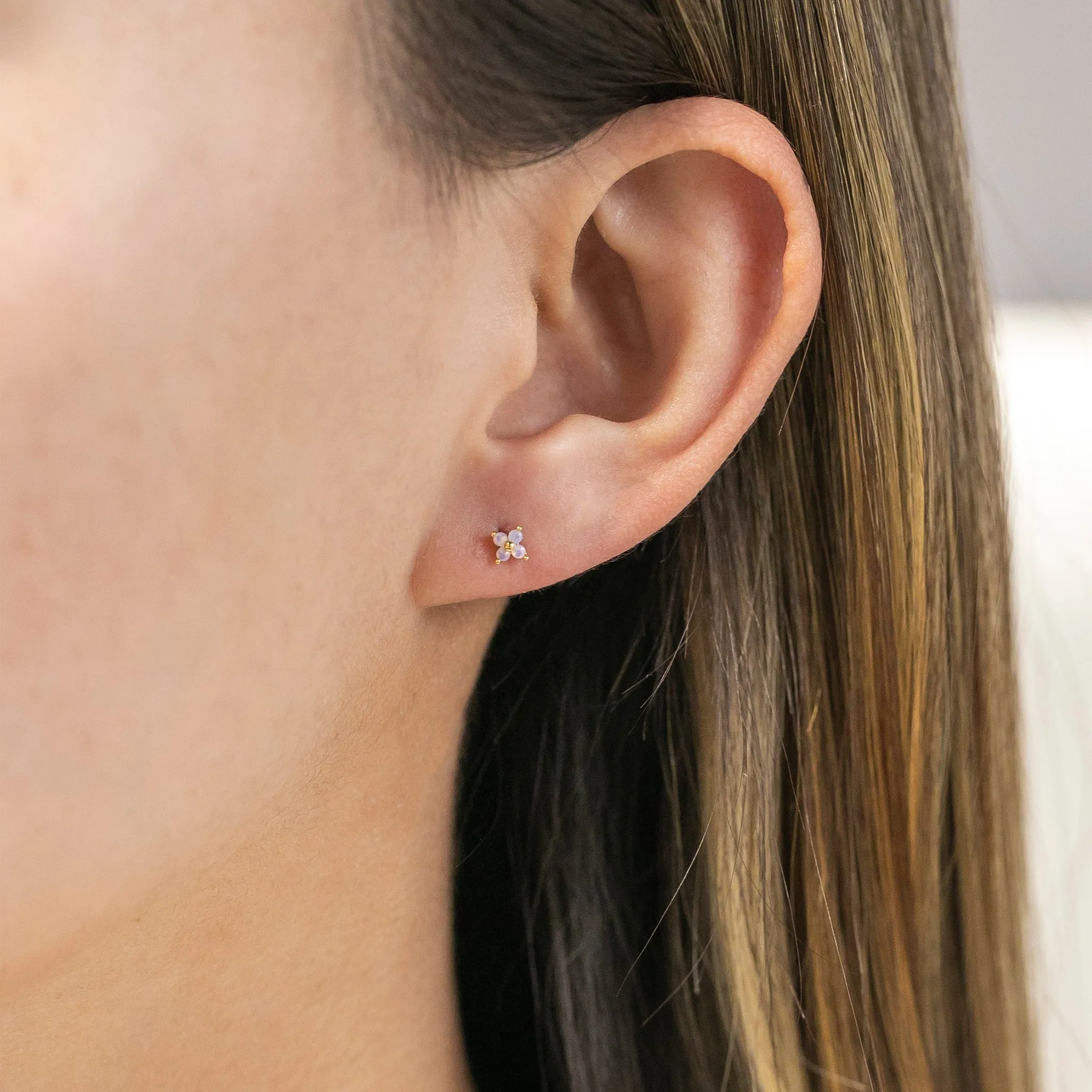 Pastel Blossom Piercing Style Earring
