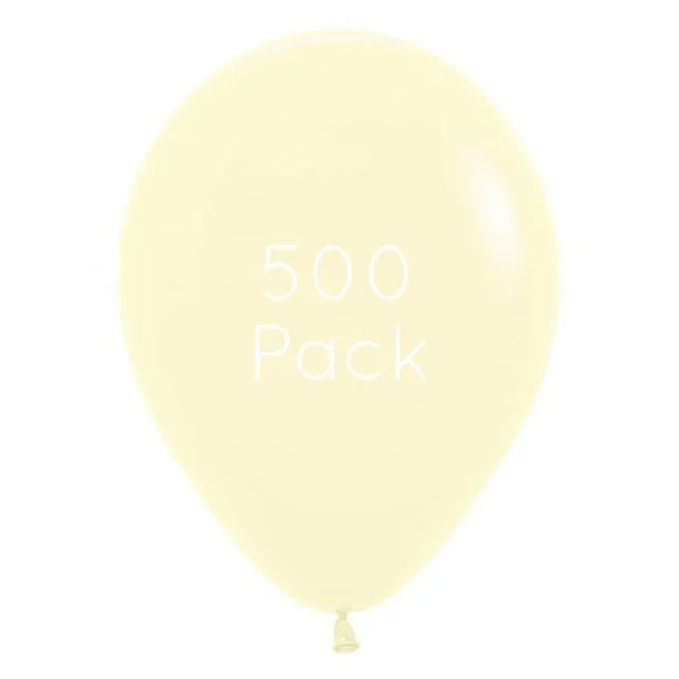 Pastel Matte Yellow Balloons - 500 Pkt