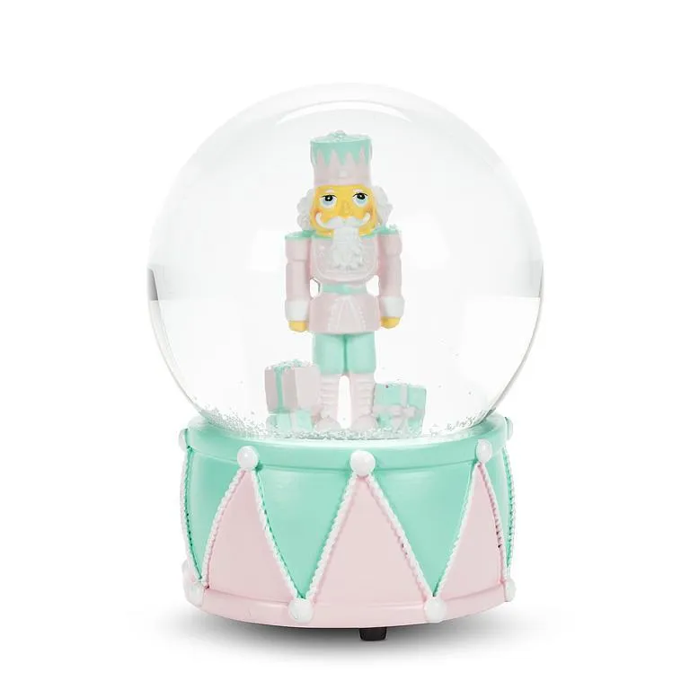 Pastel Medium Nutcracker Snowglobe with Music