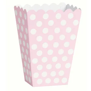 Pastel Pink Dots Treat Boxes 8pk