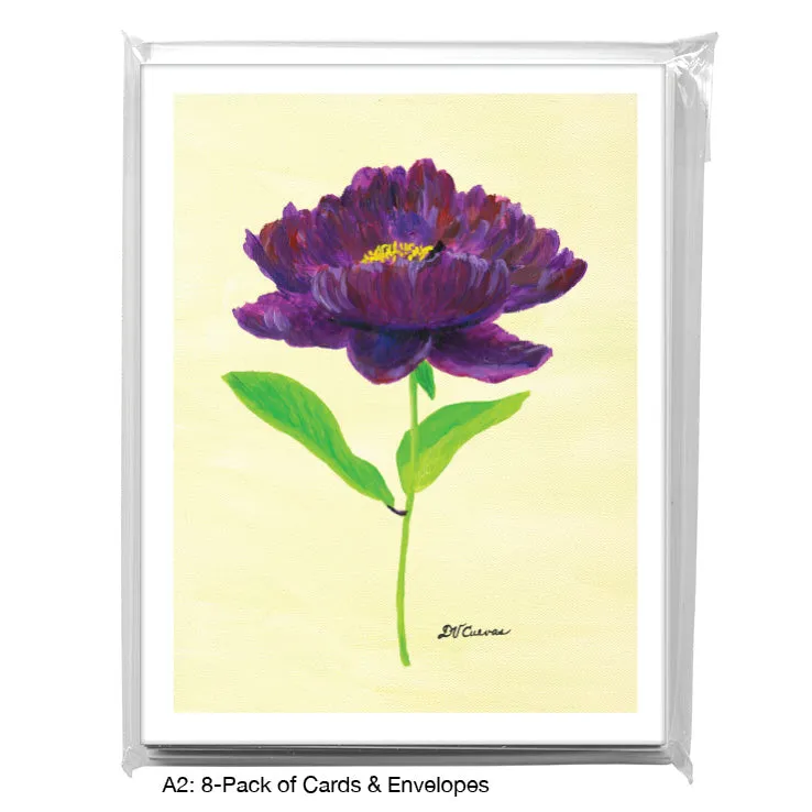 Peony Purple, Greeting Card (7832F)