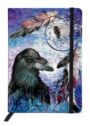 "Raven Dreamcatcher" Hard Cover Journal by Métis artist, Carla Joseph