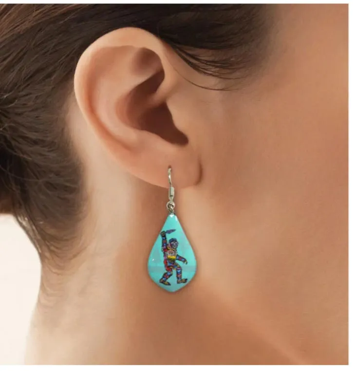 "Sasquatch" Dangle Earrings by Indigenous Artist, Jessica Somers