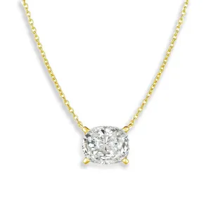 Radiant Cushion Cut Necklace Finished in 18kt Yellow Gold