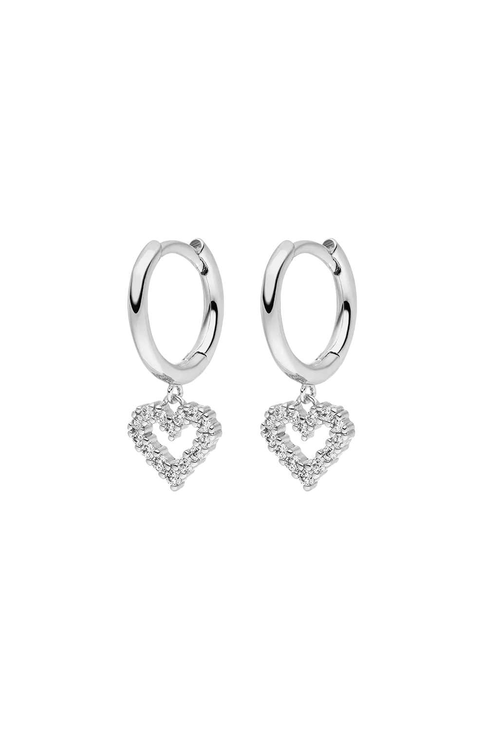 Radiant Heart Huggies Silver