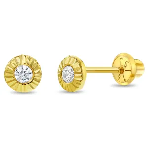 Radiant Setting CZ Earrings