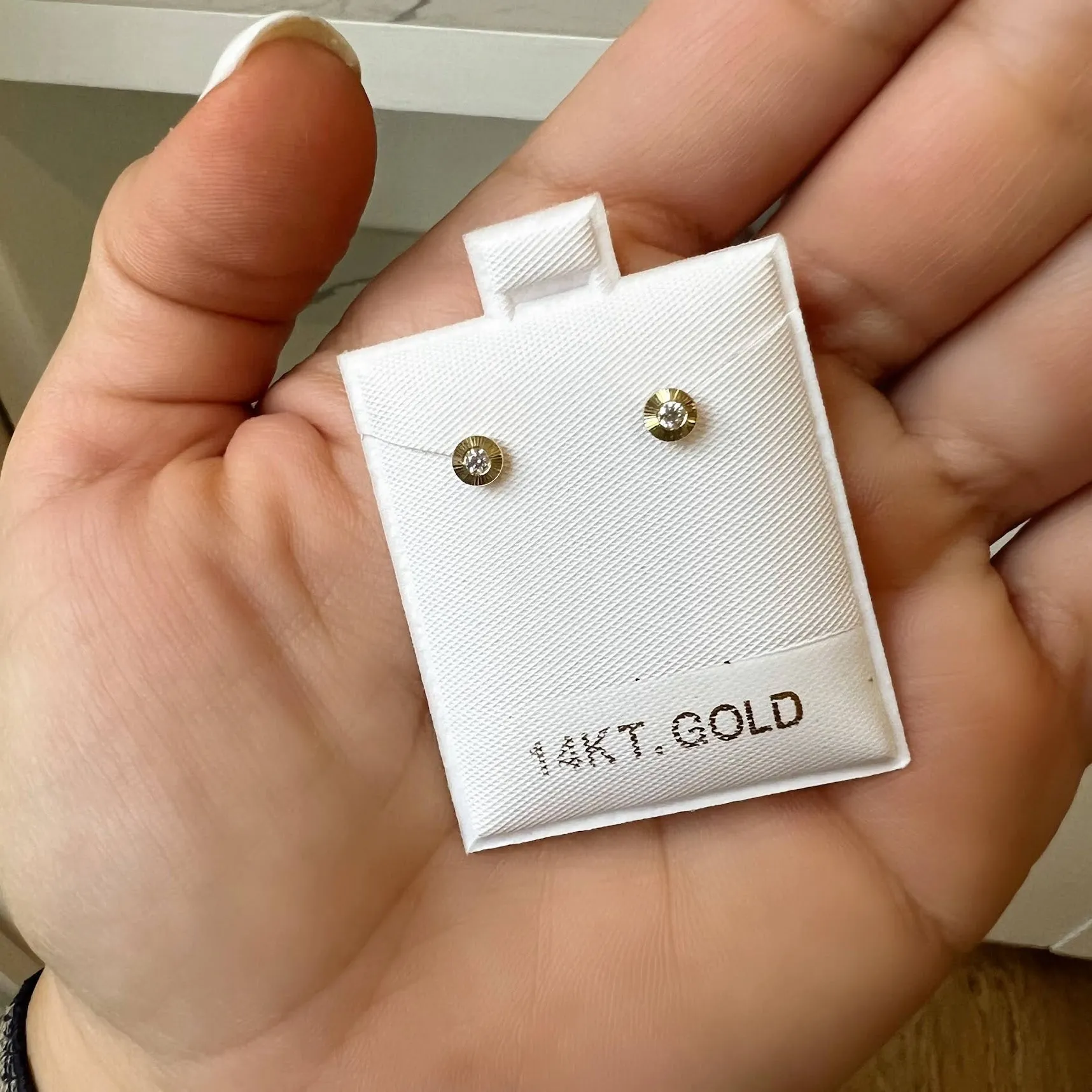 Radiant Setting CZ Earrings