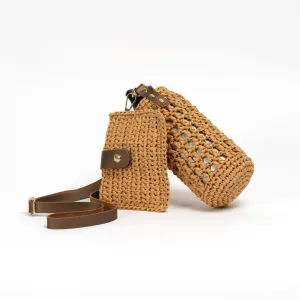 Raffia Bottle Holder & Mini Clutch