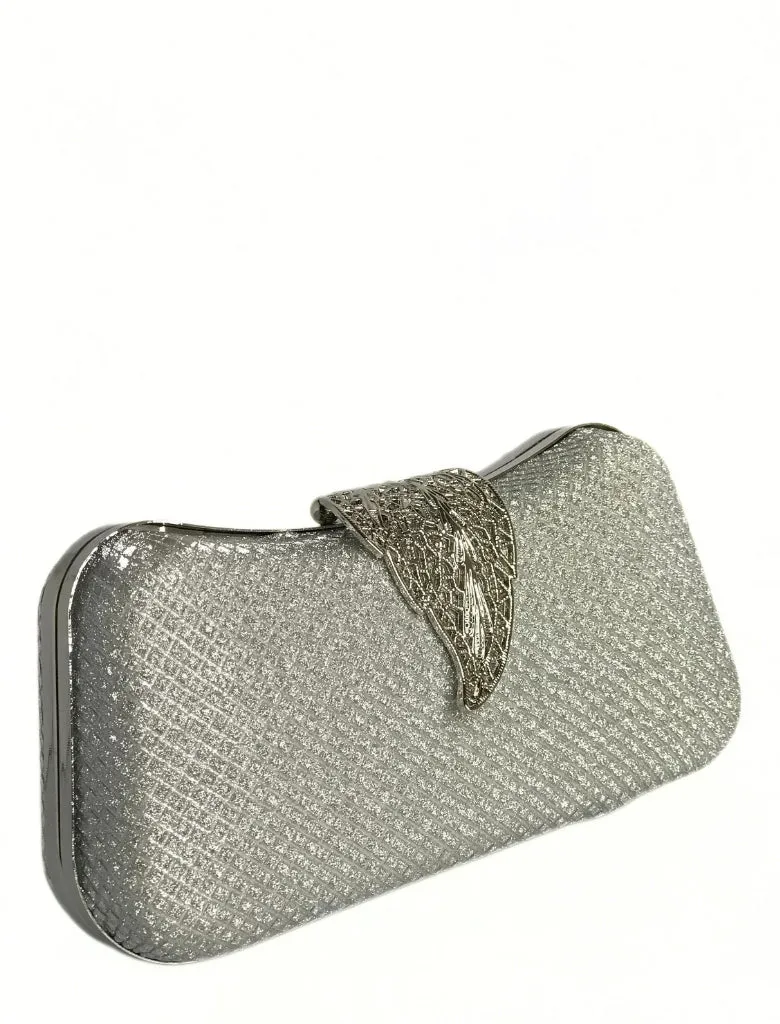Rhinestone Leaf Clutch