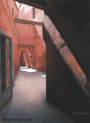 Rose Passage Marrakesh Morocco Exhibition Pastel Art