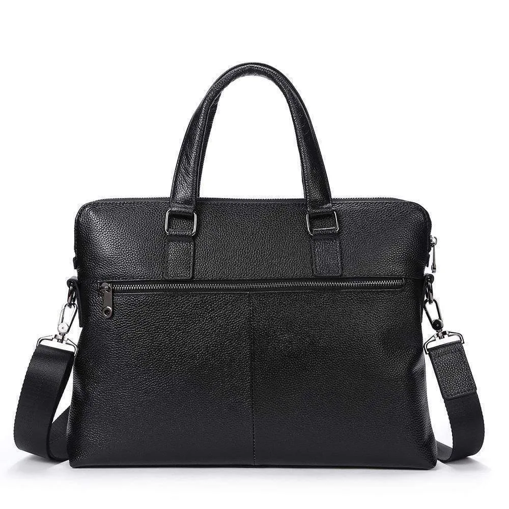 Rossie Viren Men's Classic Leather Briefcase
