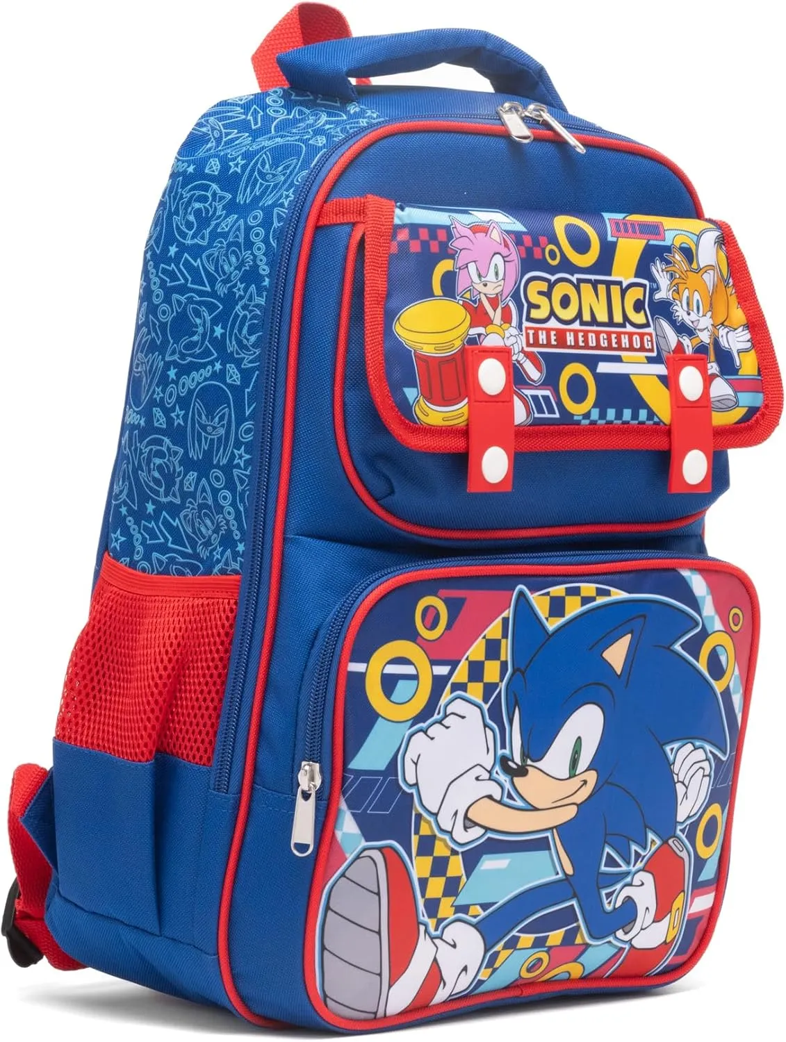 Ruz - Sonic the Hedgehog (Sonic) Large School backpack with Padded Back and Adjustable Straps