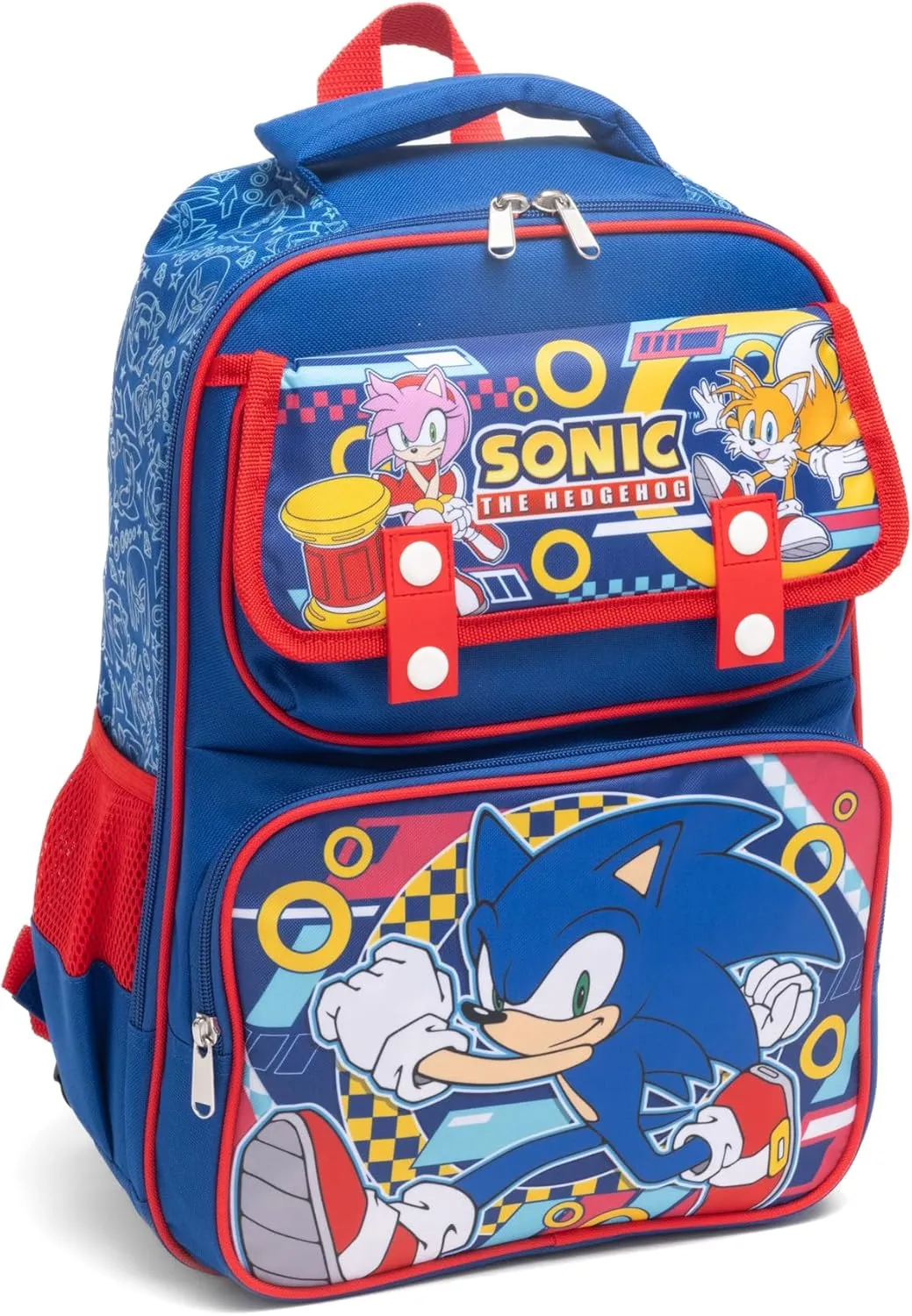 Ruz - Sonic the Hedgehog (Sonic) Large School backpack with Padded Back and Adjustable Straps