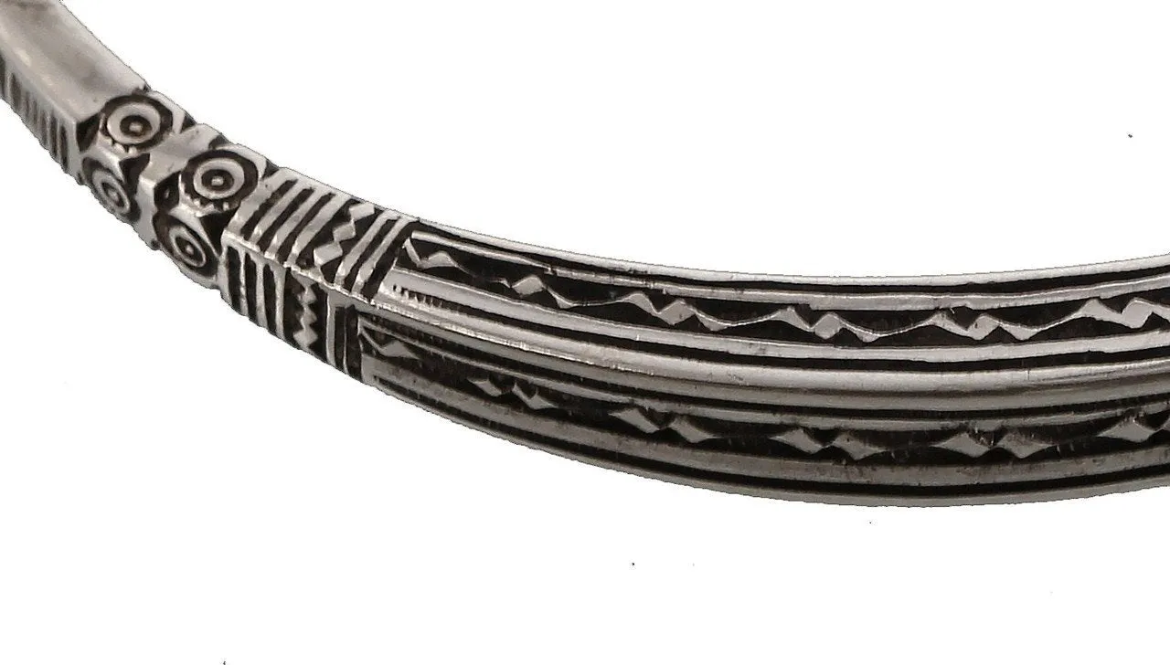Silver Tuareg Bangle Bracelet