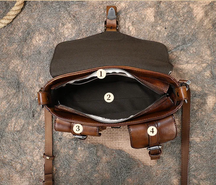 Small Leather Crossbody Satchel Bag Shoulder Purse For Women