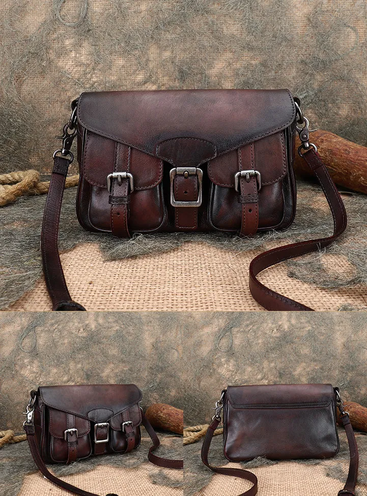 Small Leather Crossbody Satchel Bag Shoulder Purse For Women