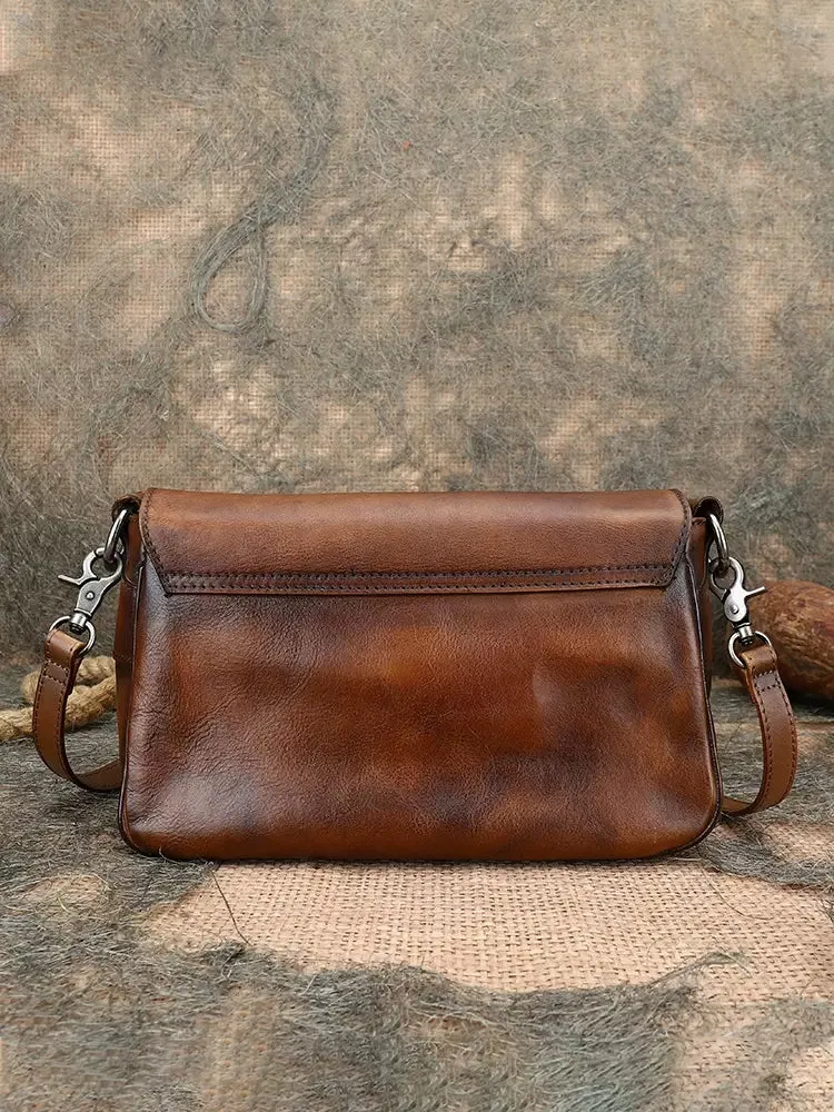 Small Leather Crossbody Satchel Bag Shoulder Purse For Women