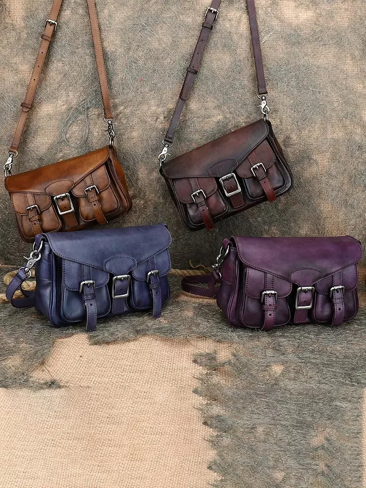 Small Leather Crossbody Satchel Bag Shoulder Purse For Women