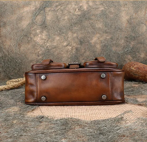 Small Leather Crossbody Satchel Bag Shoulder Purse For Women