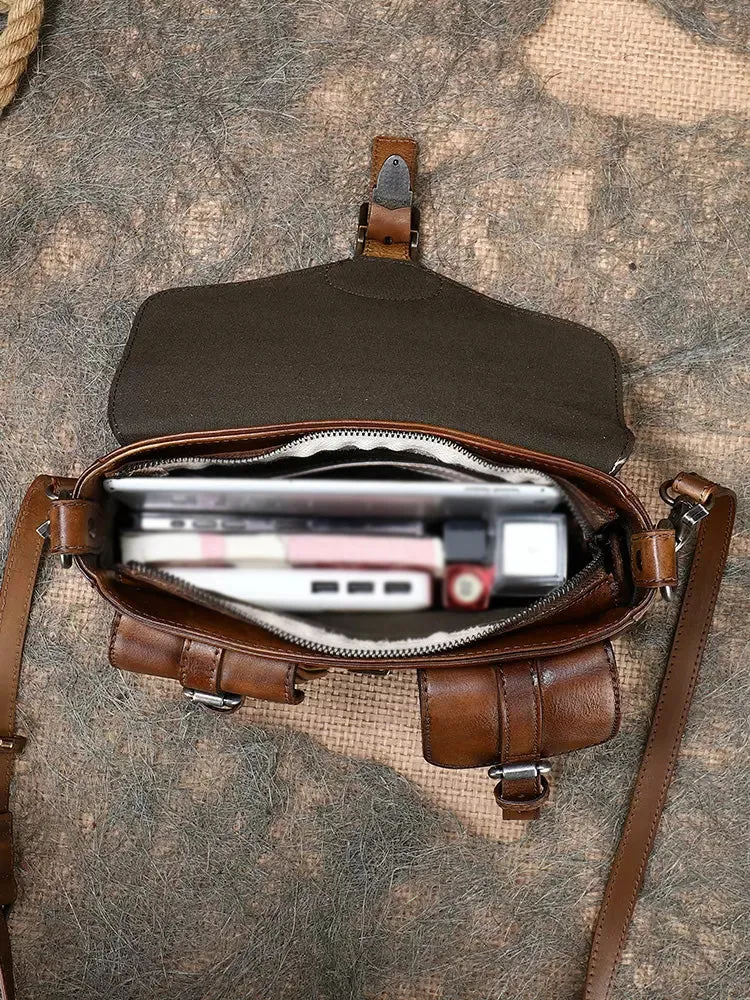 Small Leather Crossbody Satchel Bag Shoulder Purse For Women
