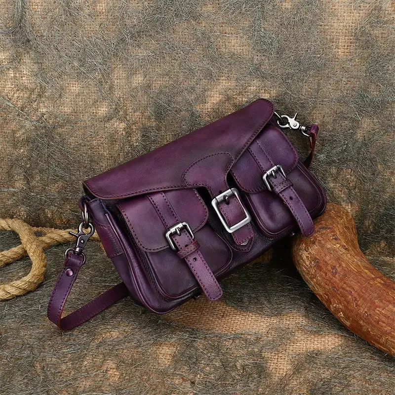 Small Leather Crossbody Satchel Bag Shoulder Purse For Women