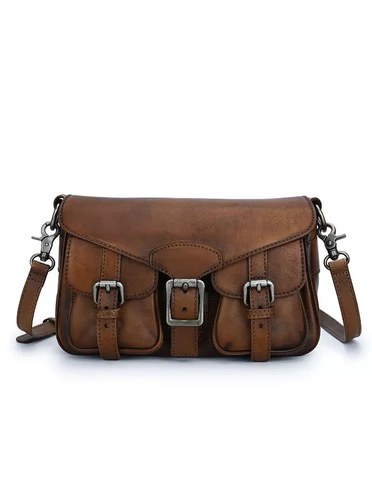 Small Leather Crossbody Satchel Bag Shoulder Purse For Women