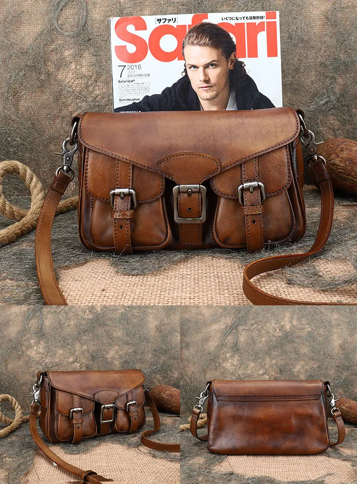 Small Leather Crossbody Satchel Bag Shoulder Purse For Women