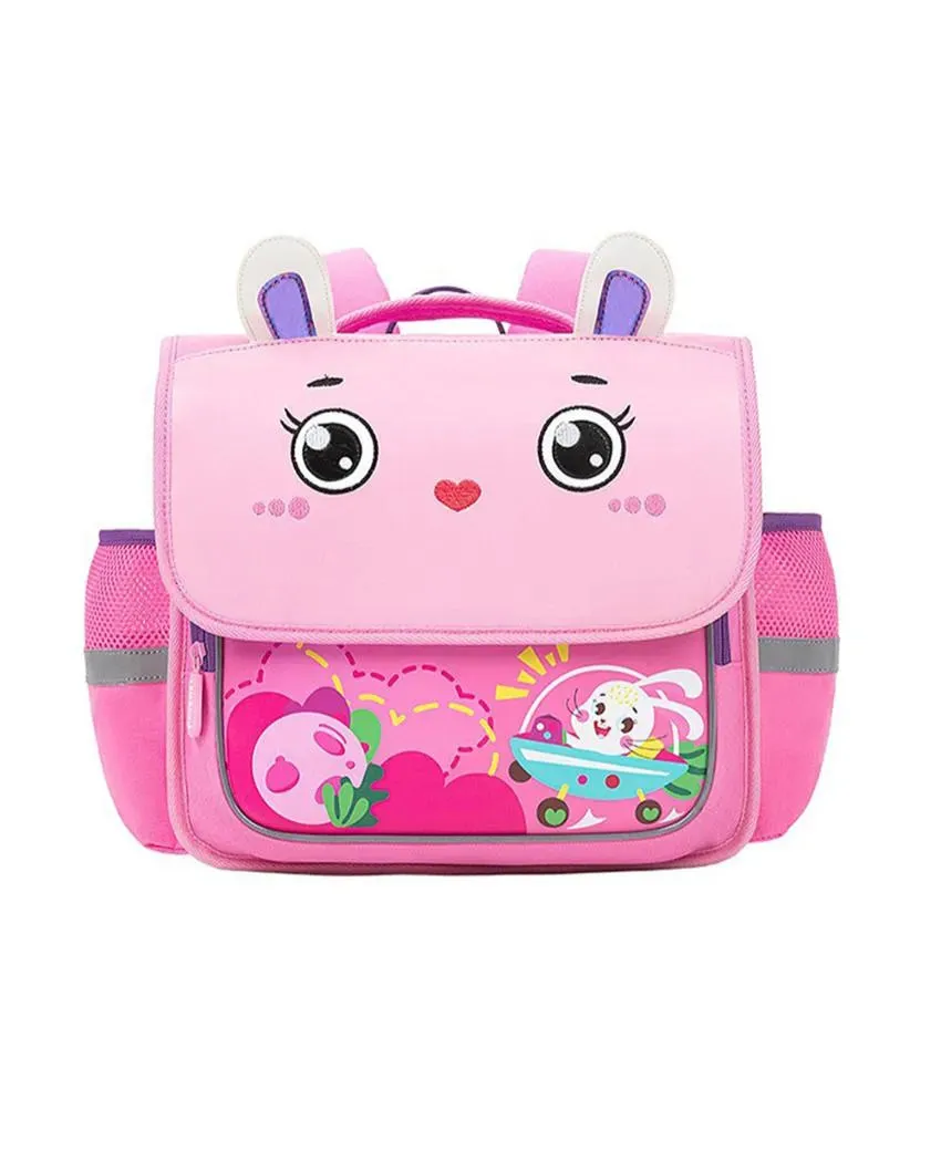 Square Shape 3D Ears Rabbit Space School Kid's Backpack