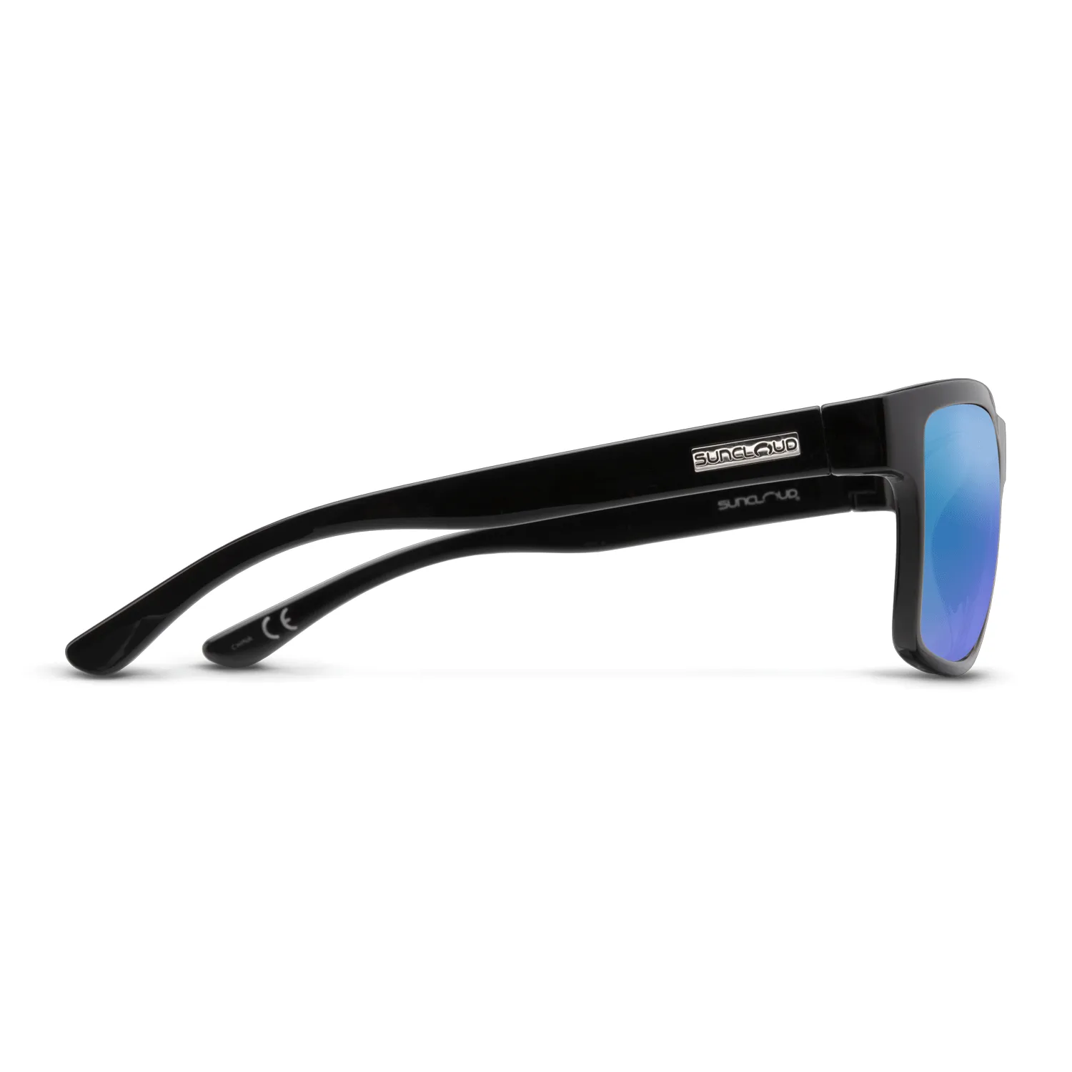 Suncloud A-Team Sunglasses Black/Polar Blue Mirror