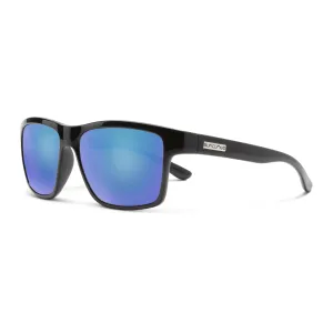 Suncloud A-Team Sunglasses Black/Polar Blue Mirror