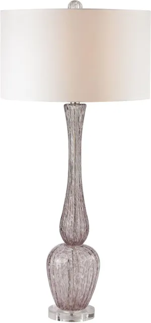 Swirl Glass Table Lamp In Radiant Orchid Glass