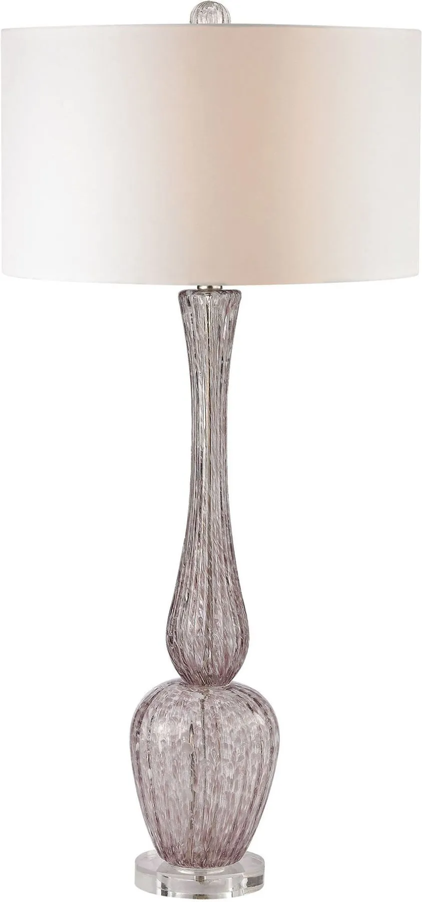 Swirl Glass Table Lamp In Radiant Orchid Glass