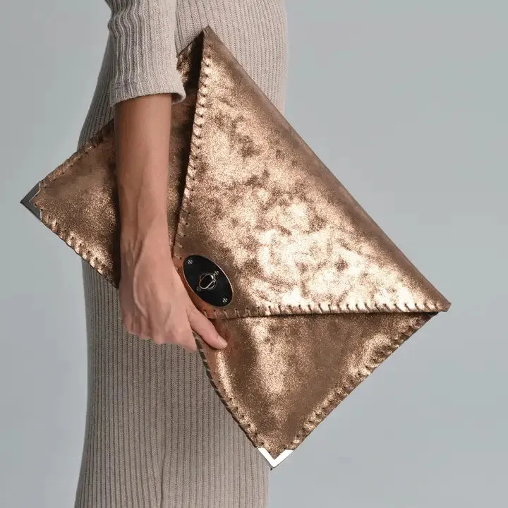 Symmetria Leather Clutch Bag