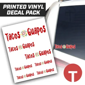 Tacos Guapos - Logo Vinyl Decal Pack
