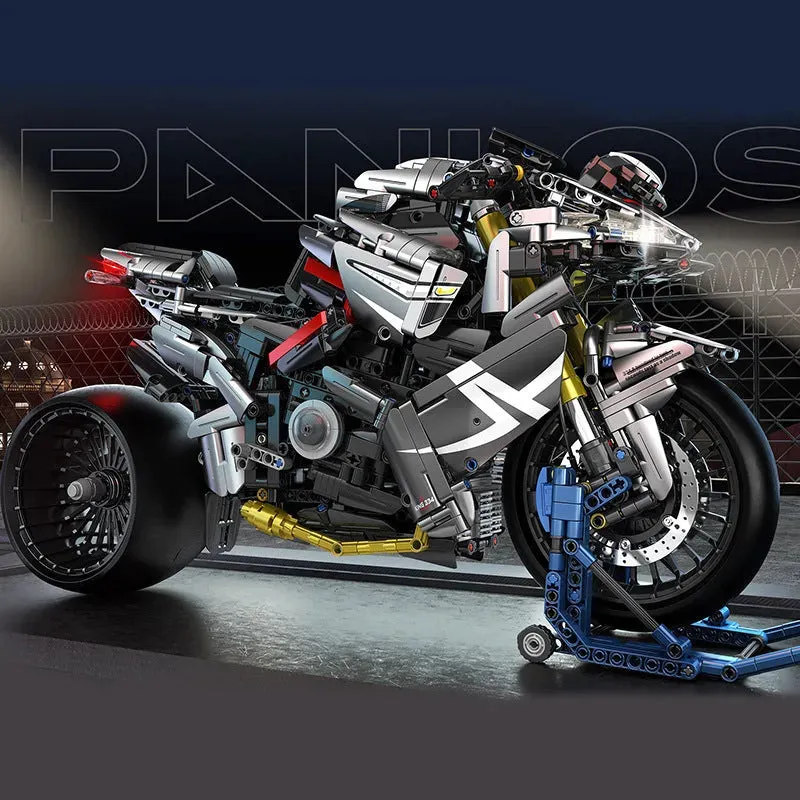 Technic MOC Super Sport Racing Motorcycle Bricks Toy