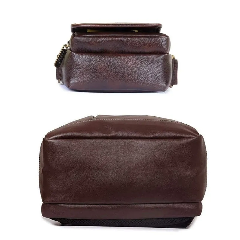 THE CLOWNFISH Combo Of Fredrick 27 liters Faux Leather 15.6 inch Laptop Backpack (Hickory) Bliss Faux Leather Sling Bag (Brown)