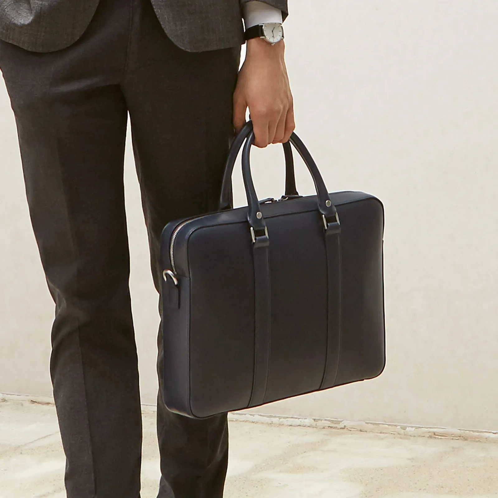The Soft Briefcase - Navy