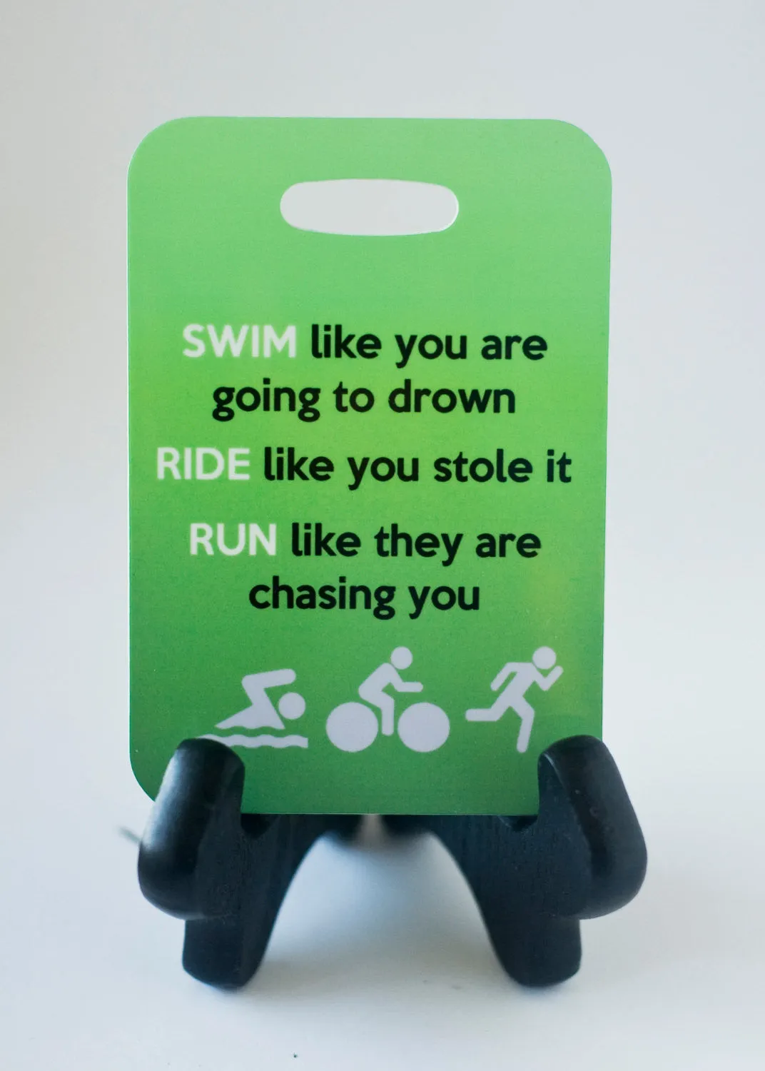 Triathlon Bag Tag, Swim-Bike-Run