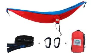 Two Person Portable Hammock | Radically Red & Classic Blue