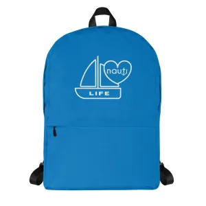 Unisex "NAUTI" boat life Backpack in navy with white logo