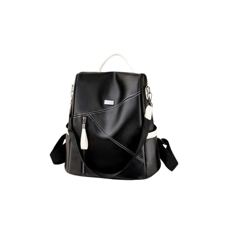Vegan Leather Backpack Solid Colors