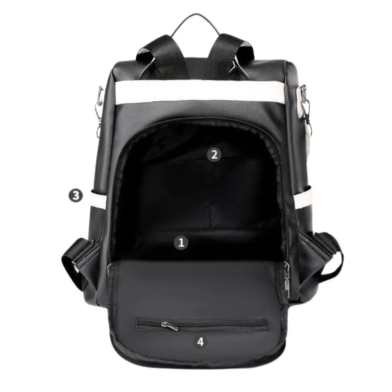 Vegan Leather Backpack Solid Colors