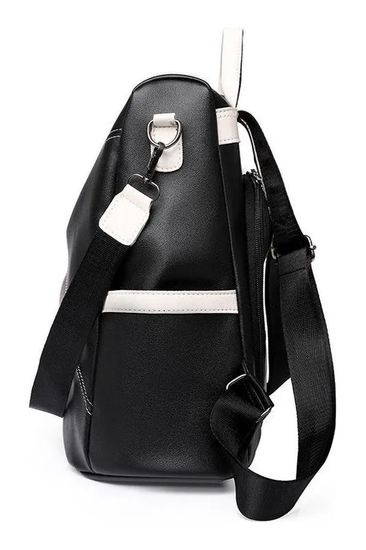 Vegan Leather Backpack Solid Colors
