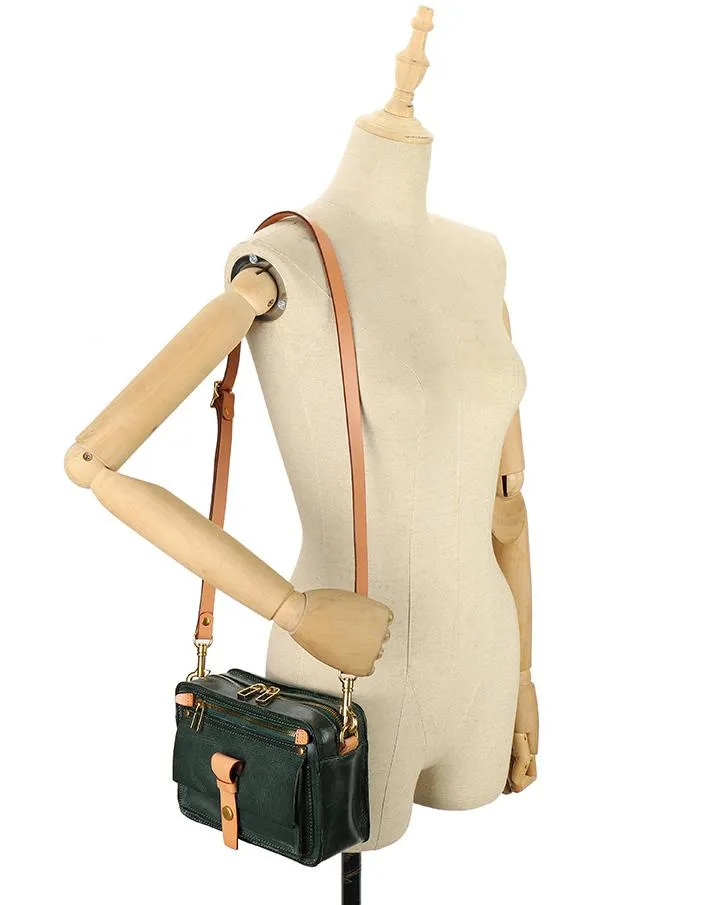 Vintage Leather Over The Shoulder Bag Leather Crossbody Purse For Women
