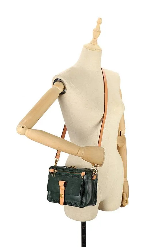 Vintage Leather Over The Shoulder Bag Leather Crossbody Purse For Women