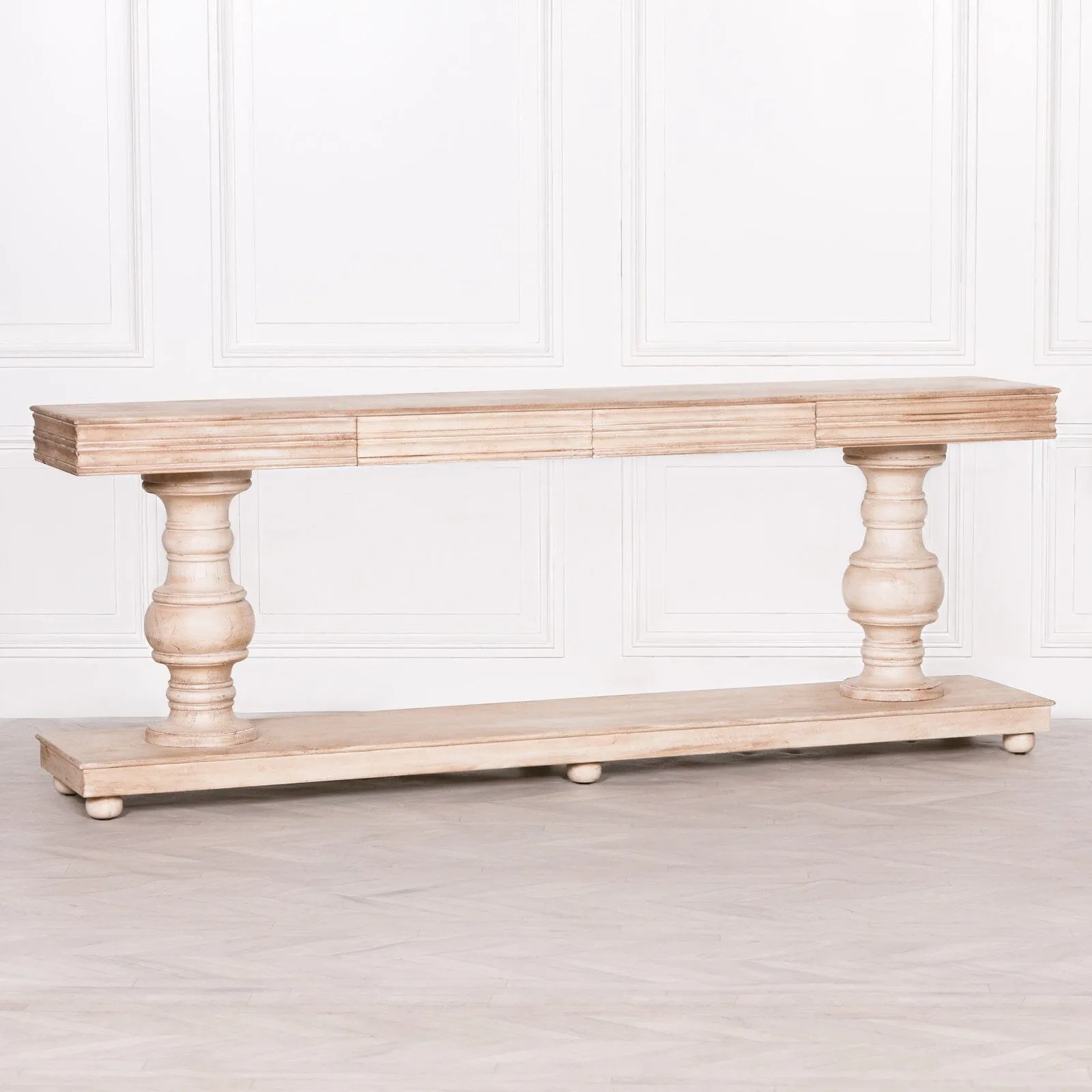 Wooden Console Table With Drawers