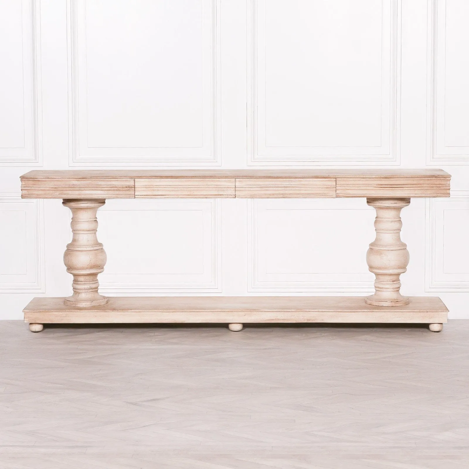 Wooden Console Table With Drawers